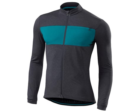 Specialized RBX Drirelease Merino Long Sleeve Jersey (Carbon/Deep Turquoise) (M)