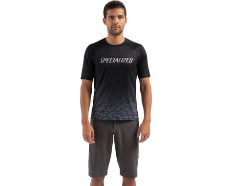 Specialized Enduro Air Short Sleeve Jersey (Black/Charcoal Terrain) (L)