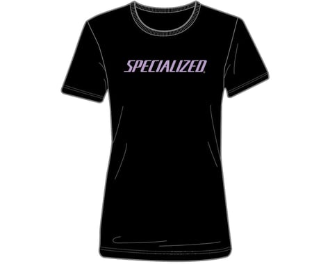 Specialized Women's Wordmark T-Shirt (Black/Powder Indigo)