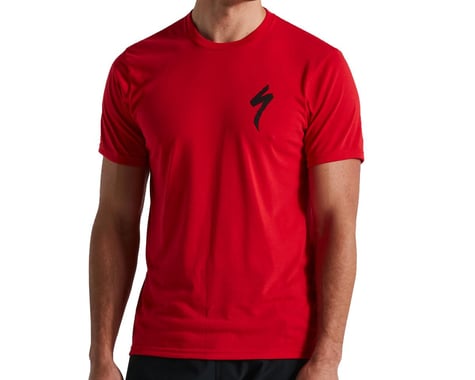 Specialized Men's S-Logo Short Sleeve Tee (Flo Red)