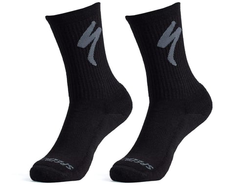 Specialized Merino Midweight Tall Logo Socks (Black) (XL)