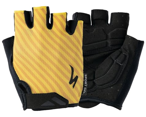 Specialized Men's Body Geometry Sport Gel Gloves (Brassy Yellow Stripe)