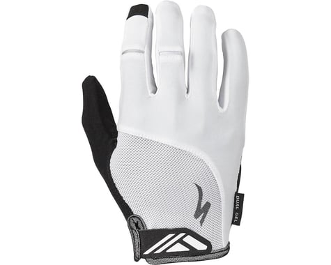Specialized Body Geometry Dual-Gel Long Finger Gloves (White) (L)