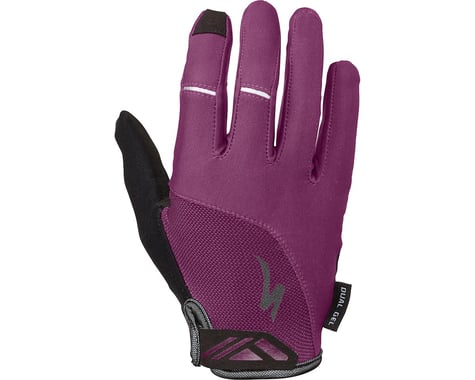 Specialized Women's Body Geometry Dual-Gel Long Finger Gloves (Cast Berry)