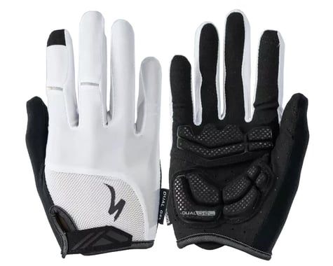 Specialized Women's Body Geometry Dual-Gel Long Finger Gloves (White) (L)