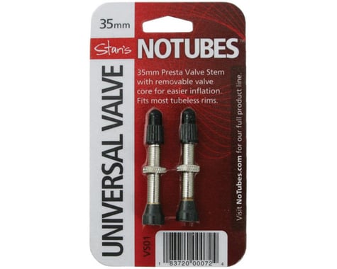 Stan's No Tubes Universal Tubeless Valves (Silver) (Pair) (35mm)