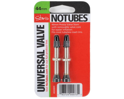 Stan's No Tubes Universal Tubeless Valves (Silver) (Pair) (44mm)