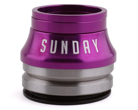 Sunday Conical Integrated Headset (Purple) (1-1/8")