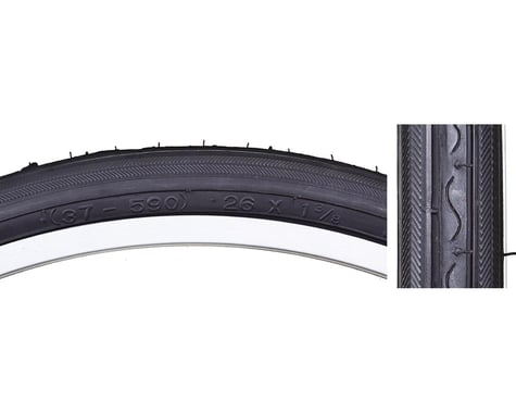 Sunlite Road Raised Center Recreational Tire (Black) (26" / 590 ISO) (1-3/8")