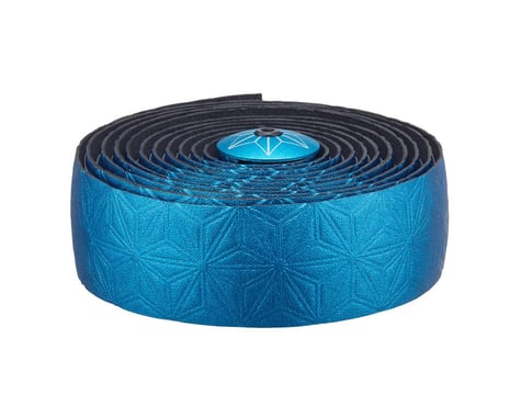 Supacaz Bling Gel Bar Tape (Blue w/ Ano Blue Plug)