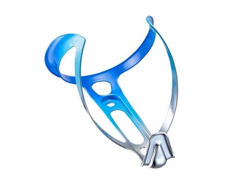 Supacaz Fly Alloy Water Bottle Cage (Platinum/Ice Blue/Beyond-Blue)