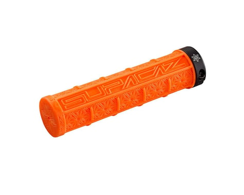 Supacaz Lock-On Grizips Grips (Neon Orange/Black) (135mm)