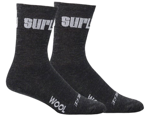 Surly Logo 5" Wool Sock (Black) (L)