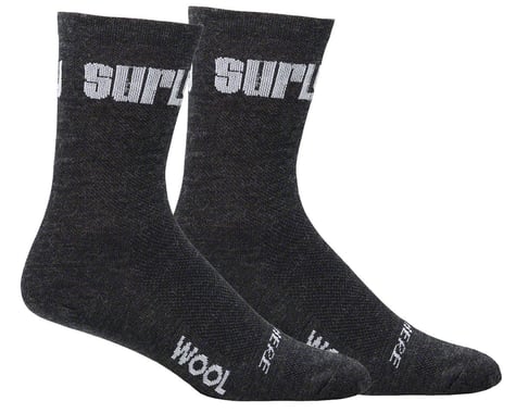 Surly Logo 5" Wool Sock (Black) (M)