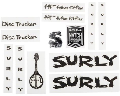 Surly Disc Trucker Decal Set (Metallic Black)