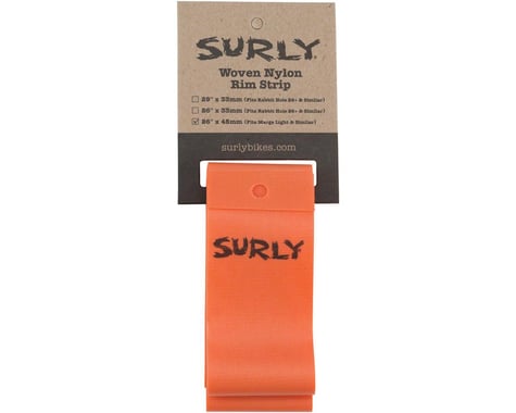 Surly Rim Strip: For Marge Lite / Rolling Darryl, Nylon, 45mm wide, Orange