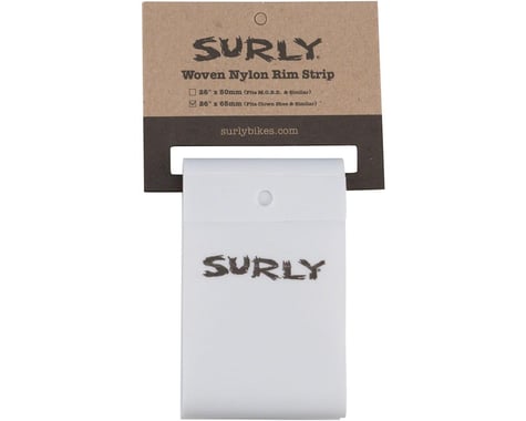 Surly Rim Strip: For Clown Shoe Rim, Nylon, 65mm wide, White