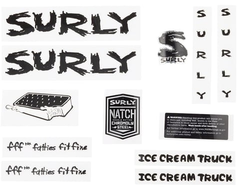 Surly Ice Cream Truck Frame Decal Set (Black)