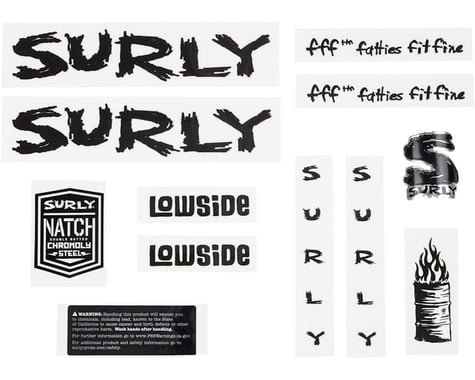 Surly Lowside Frame Decal Set (Black)