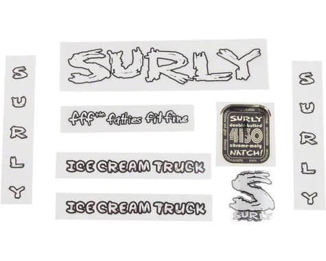 Surly Ice Cream Truck Frame Decal Set White