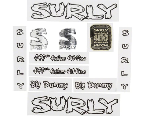 Surly Big Dummy Decal Set with Headbadge Transparent