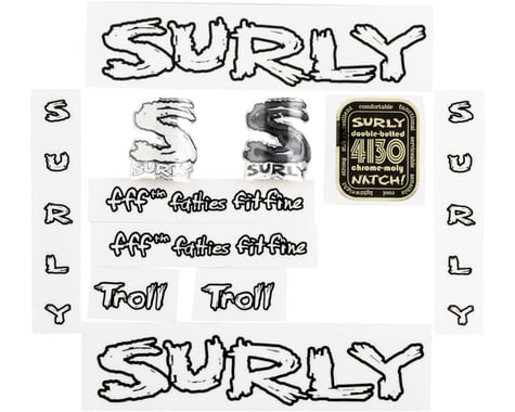 Surly Troll Decal Set with Headbadge Transparent