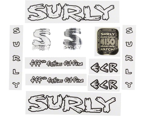Surly ECR Decal Set with Headbadge Transparent