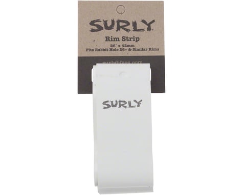 Surly Rim Strip: For 26+ Rabbit Hole Rim, PVC, 38mm wide, White