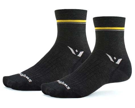 Swiftwick Pursuit Four Ultralight Socks (Retro Stripe/Charcoal) (S)
