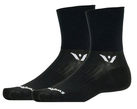 Swiftwick Aspire Four Socks (Black) (L)