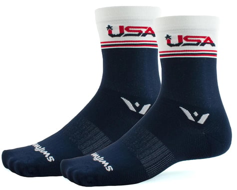 Swiftwick Vision Five Tribute Socks (USA Stripe) (M)