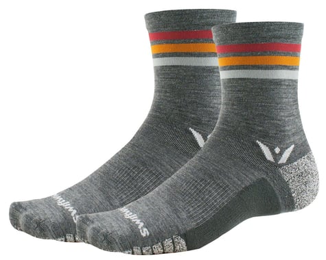 Swiftwick Flite XT Trail Five Socks (Stripe Red) (L)