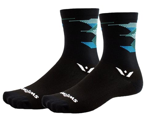 Swiftwick Vision Six Geometry Triangles Socks (Black) (S)