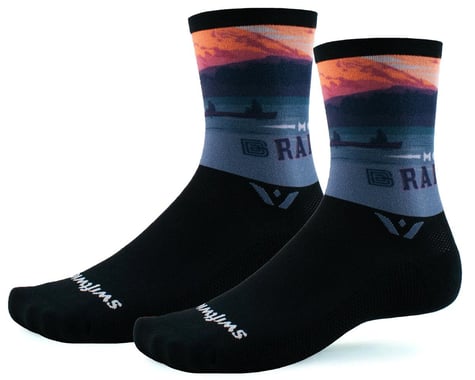 Swiftwick Vision Six Socks (Impression Mt Rainier) (L)