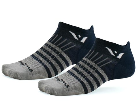 Swiftwick Pursuit Zero Tab Ultralight Socks (Stripes Navy Heather)