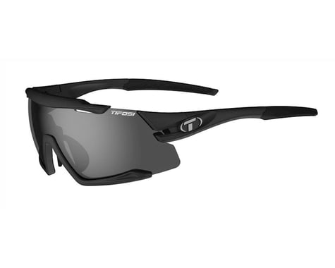 Tifosi Aethon Sunglasses (Matte Black) (Smoke, AC Red & Clear Lenses)