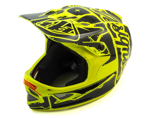 Troy Lee Designs D3 Fiberlite Full Face Helmet (Flo Yellow)