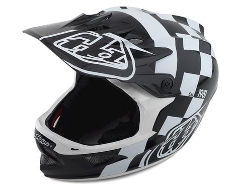Troy Lee Designs D3 Fiberlite Full Face Helmet (Raceshop White)