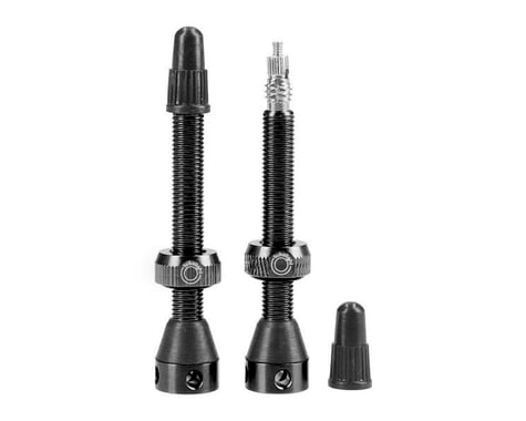 Tubolight Tubeless Valves (Black) (Presta) (Insert Compatible) (50mm)