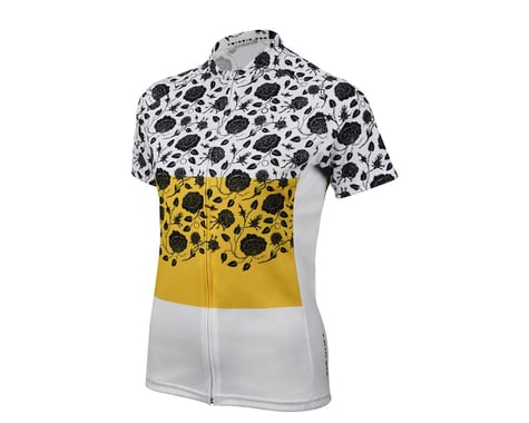 Twin Six Women's The Martyr Short Sleeve Jersey (Yellow/White) (Xsmall)