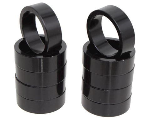 Vuelta Aluminum Headset Spacers (Black) (1") (10mm)