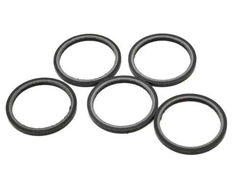 Wheels Manufacturing Carbon Headset Spacers (Black) (1-1/8") (2.5mm) (5 Pack)