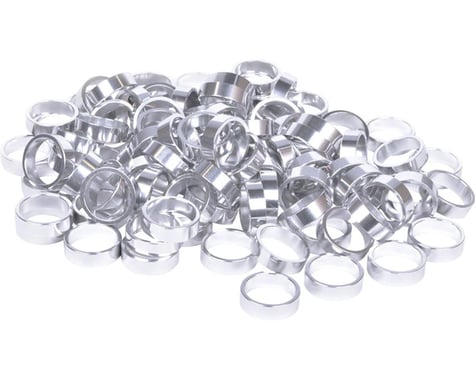 Wheels Manufacturing Bulk Headset Spacers (Silver) (1-1/8") (Bag of 100) (10mm)