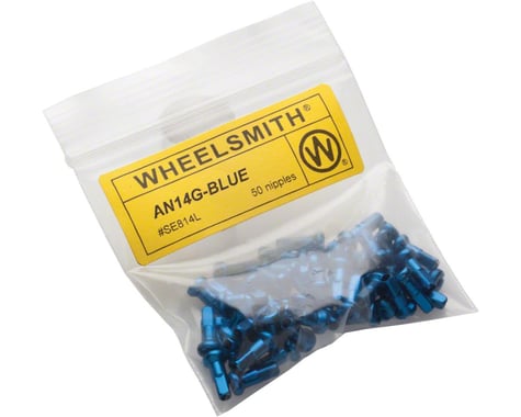 Wheelsmith Alloy Nipples (Blue) (2.0 x 12mm) (Bag of 50)