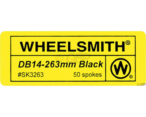 Wheelsmith DB14 Spokes 2.0/1.7 x 292mm Black, Bag of 50