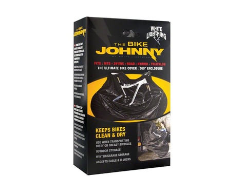 White Lightning Bike Johnny Bicycle Cover, Black