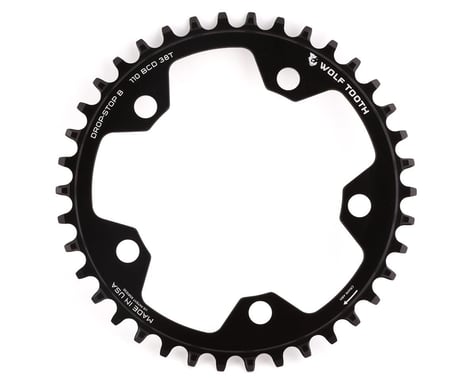 Wolf Tooth Components Gravel/CX/Road Chainring (Black) (Drop-Stop B) (Single) (110mm BCD) (38T)