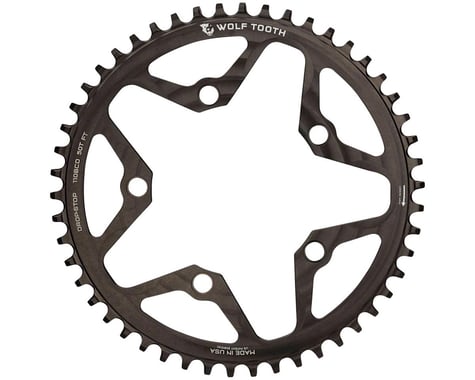 Wolf Tooth Components Gravel/CX/Road Chainring (Black) (Drop-Stop B) (Single) (110mm BCD) (52T)