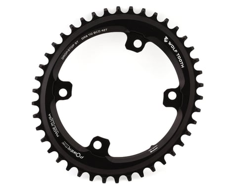 Wolf Tooth Components Elliptical Chainring (Black) (110mm Shimano Asym. BCD) (Drop-Stop ST) (Single) (42T)