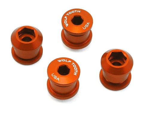 Wolf Tooth Components Dual Hex Fitting Chainring Bolts (Orange) (6mm) (4 Pack)